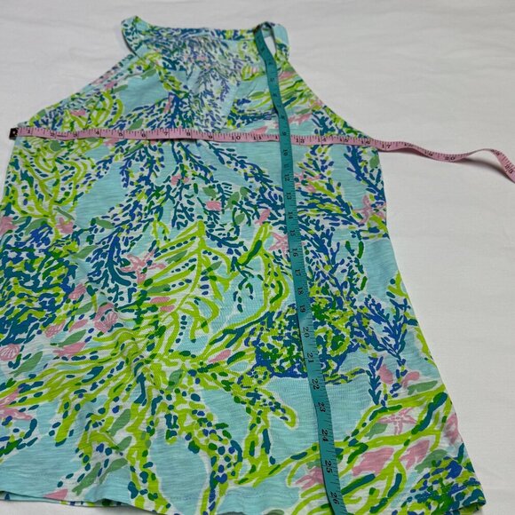 Lilly Pulitzer Arya Tank Top Women’s M Skye Blue Heaven Print EUC - Picture 9 of 11
